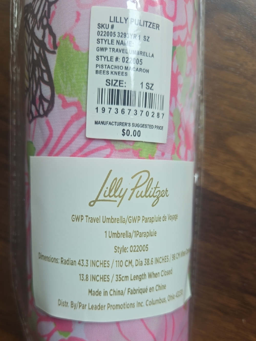 Lilly Pulitzer Travel Umbrella - Picture 7 of 9